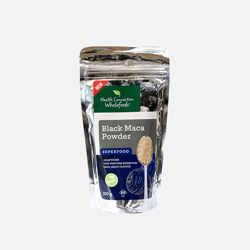 Health Connection Wholefoods Maca Powder Black Organic 200g