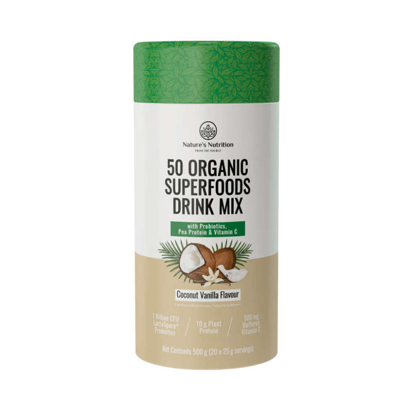 Nature's Nutrition Coconut Vanilla Superfoods Drink 500g