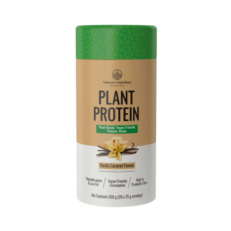 Nature's Nutrition Vanilla Plant Protein Caramel Vanilla 500g