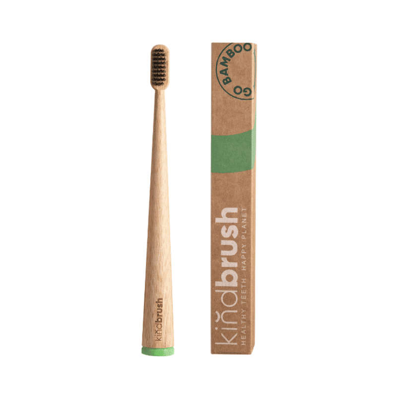 Kindbrush Bamboo Toothbrush Adult Light Green