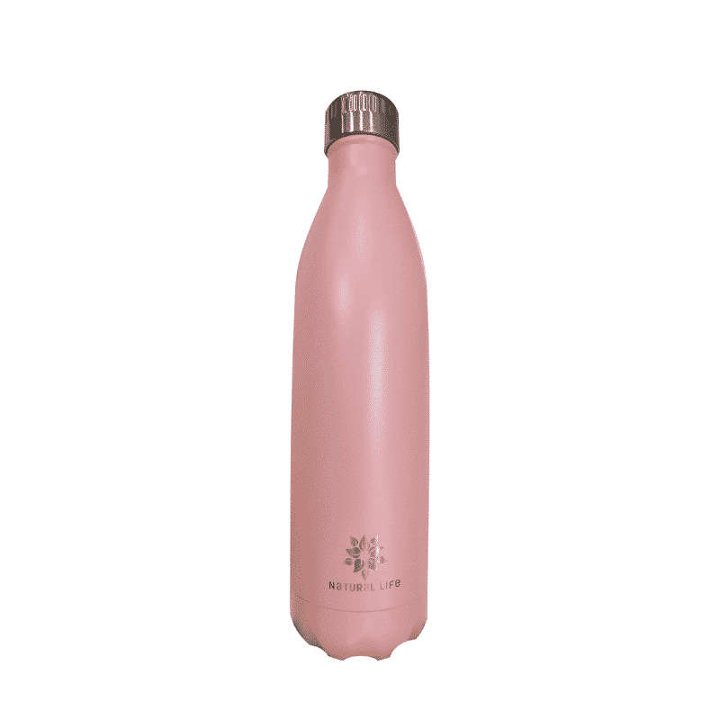 Natural Life Stainless Steel Water Bottle Pink
