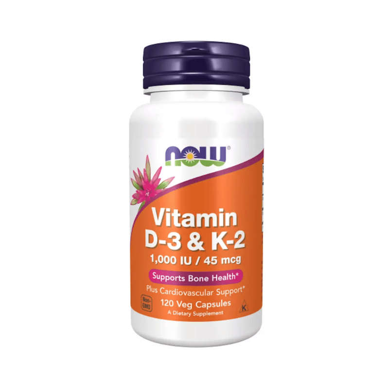 Now Foods Vitamin D3 K2 1000IU 45mcg 120s