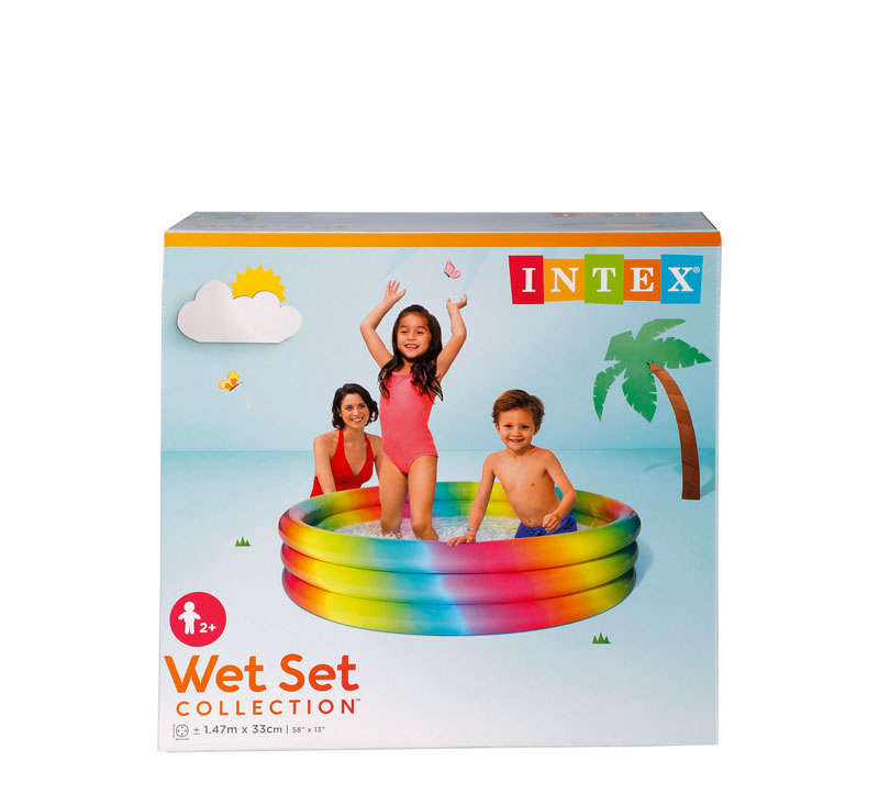 Intex Pool Rainbow Ombre 3 Ring 147X33Cm