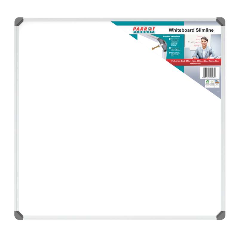 Parrot Slimline Non-Magnetic Whiteboard (900*900mm)