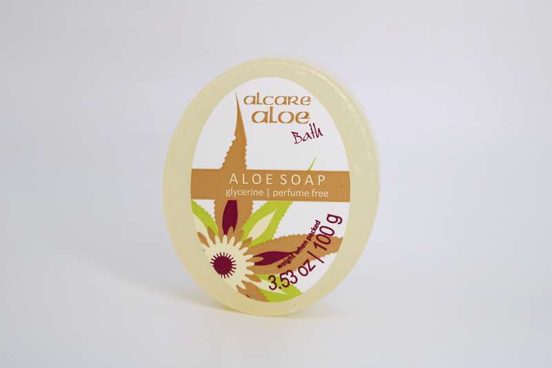 Alcare Aloe  Aloe Soap with Glycerine (Perfume-Free, 100g)