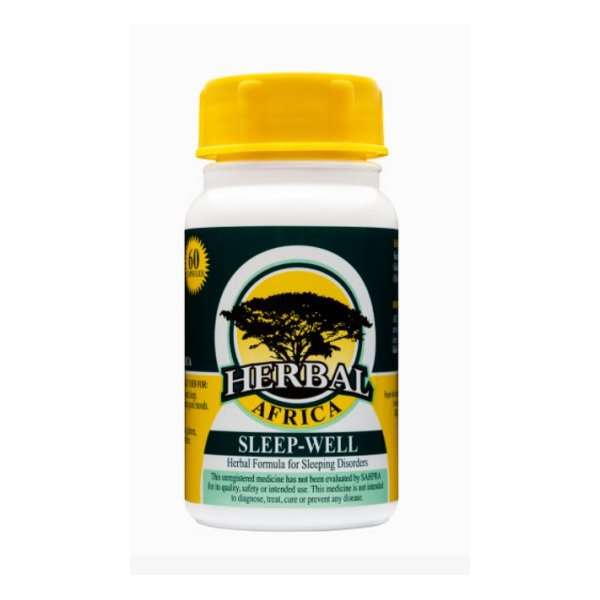 Herbal Africa Sleep Well  Natural Sleep Aid & Insomnia Relief (60 Capsules)
