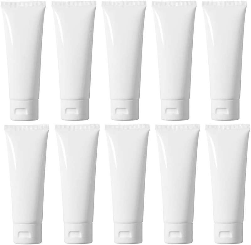 50ml Empty Cosmetic Squeeze Tubes with Flip-Top  100 Pack