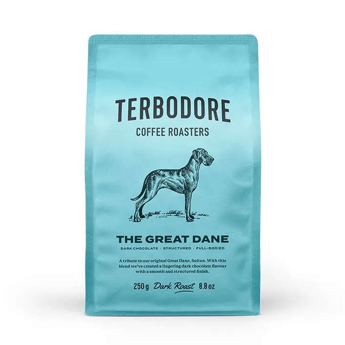 Terbodore The Great Dane Coffee Beans  250g | Bold Dark Roast with Rich Chocolate Notes