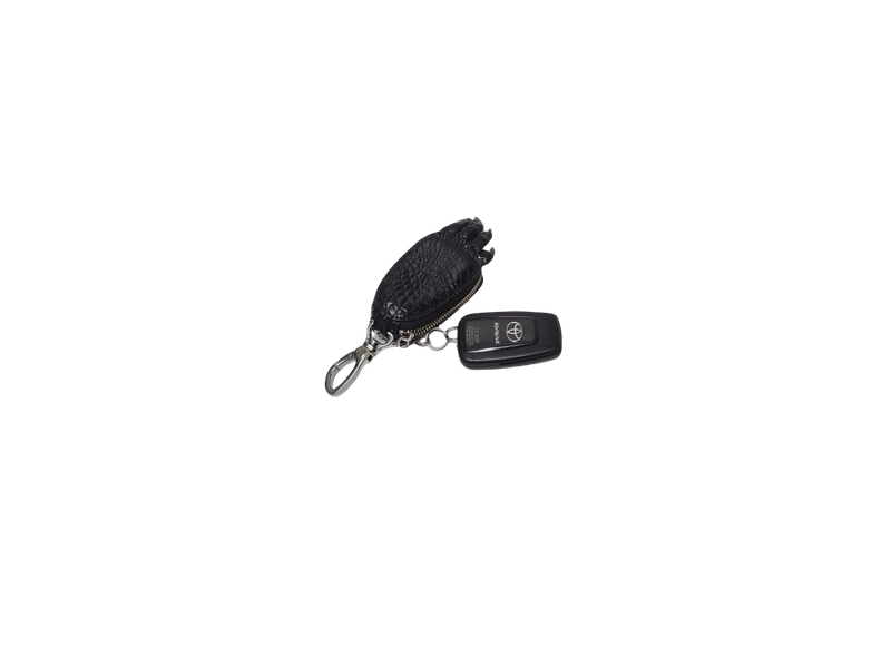 Genuine Crocodile Foot Key Holder  Exotic Leather Zipper Pouch