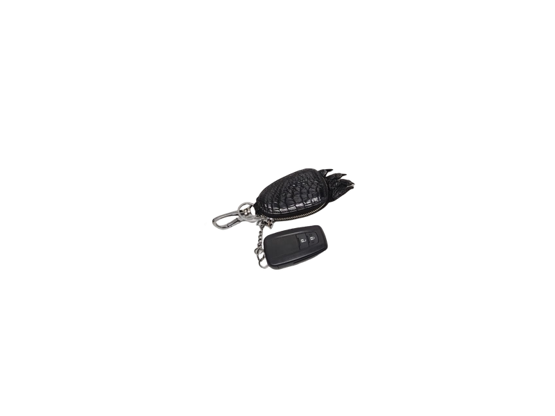 Genuine Crocodile Foot Key Holder  Exotic Leather Zipper Pouch