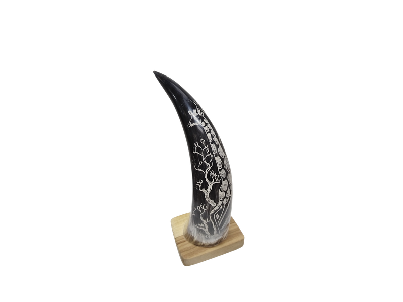 Hand Carved Horn - Buffalo