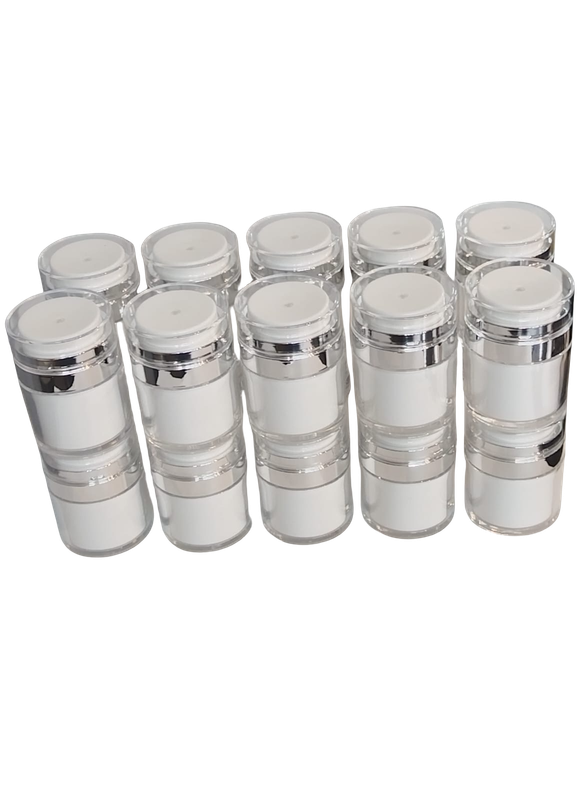 Airless Pump Cream Refill Jars  20 Pack | Leak-Proof Design
