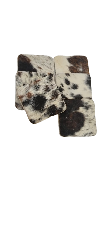 Nguni Skin Coasters-cowhide coasters