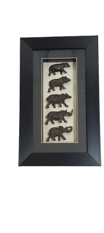 Wall frame with Big 5 animals