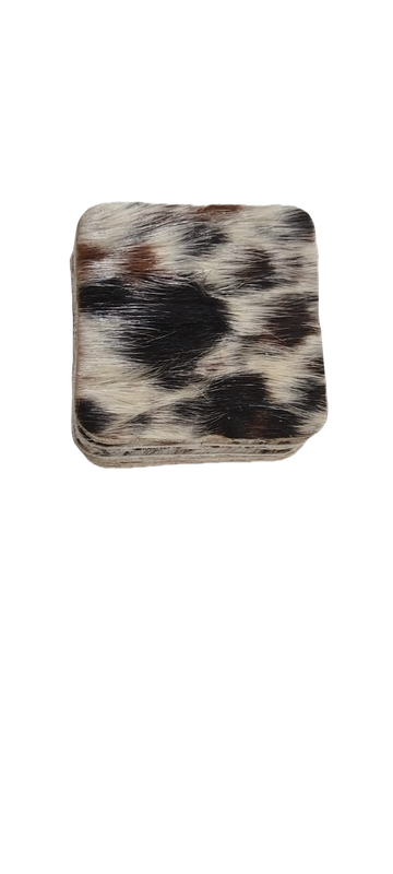 Nguni Skin Coasters-cowhide coasters