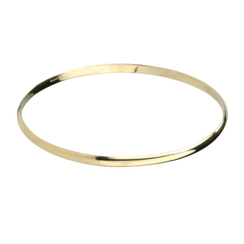 9CT GOLD BANGLES -2mmx65mm Diameter