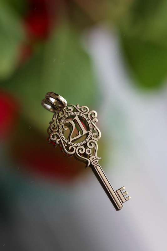 9ct Gold 21 Key Pendant - 21st Birthday Gifts Key Pendants