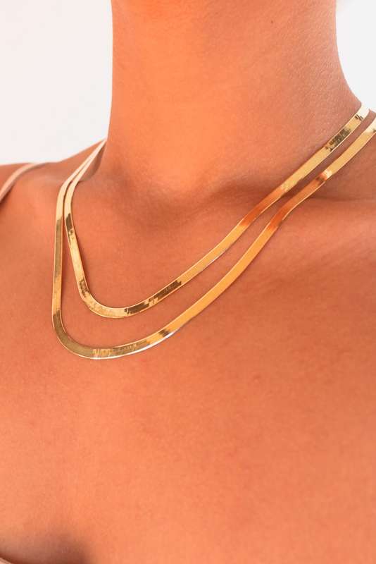 9ct Gold Flat Snake Chain 4mm Width