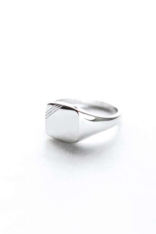 Sterling Silver Signet Mens Ring