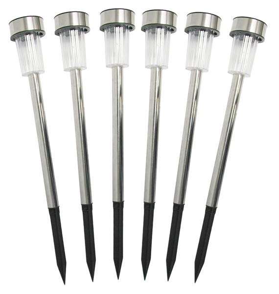 LED Solar Garden Lamps - 6 Piece Set