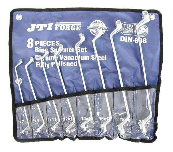 Offset Double Ring Spanner Set - 8 Piece