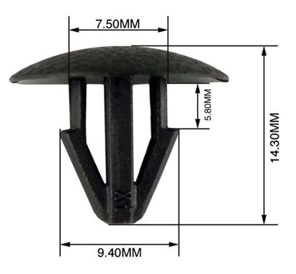 Panel Clips - 7.5 to 9.4mm - 10 Pieces