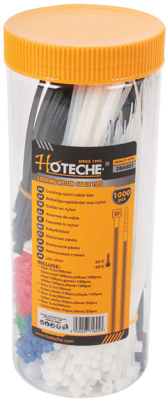 Cable Ties - Assorted - 600 Pieces