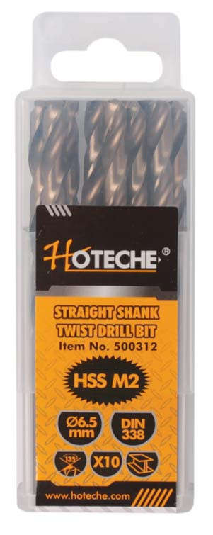 Hoteche HSS Drill Bits - 6.5mm (10 Piece)