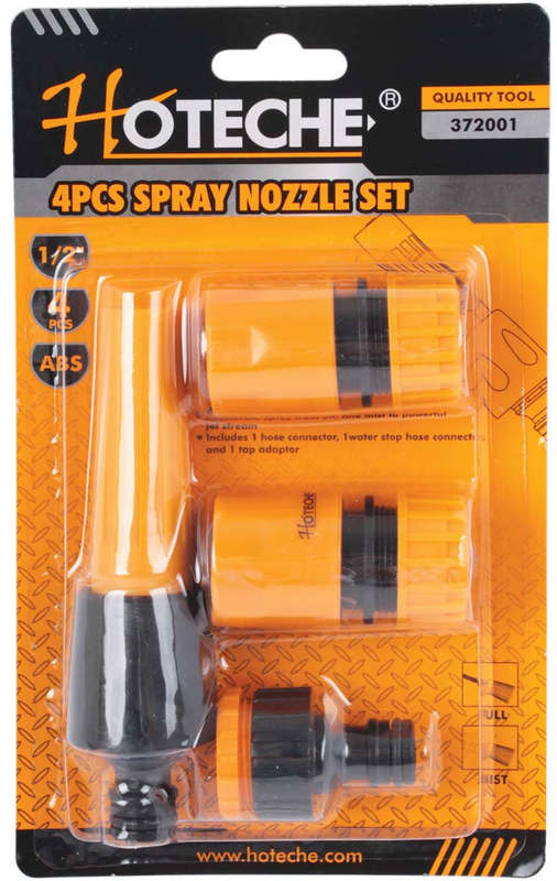 Plastic Hose Spray Nozzle Set - 4 Piece