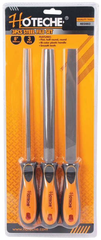 Steel File Set - 200mm - 3 Piece