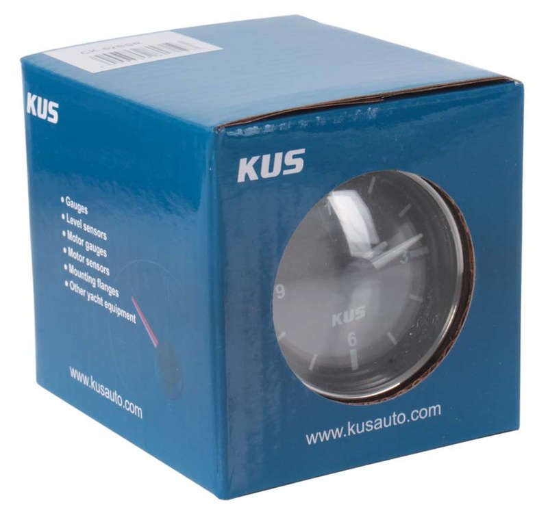 Kus Clock - 52mm - Black with Stainless Steel Bezel
