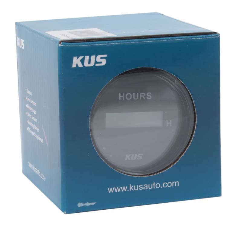 Digital Hour Meter - 52mm - Black