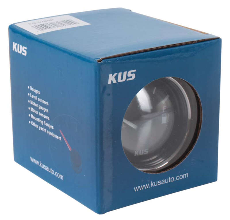 Kus Fuel Level Gauge - 52mm - Black Face with Silver Bezel