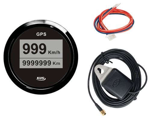 GPS Digital Speedometer with Antenna - 52mm - Black