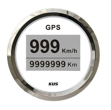 GPS Digital Speedometer with Antanne - 52mm - White