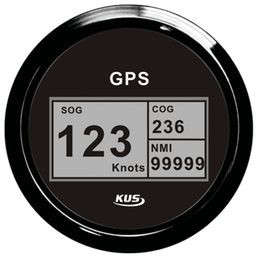 GPS Digital Speedometer with Compass - Black