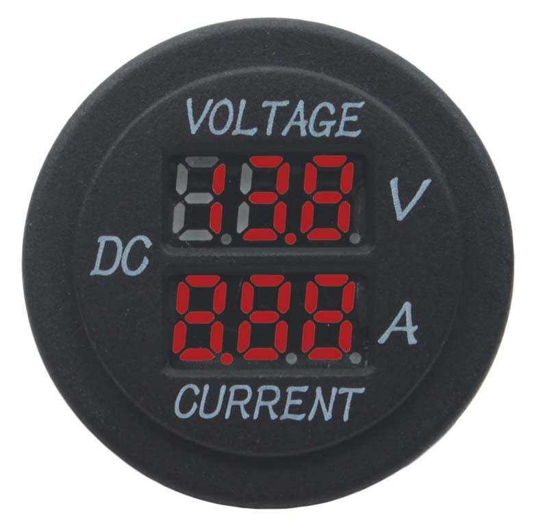 Voltage and Amp Guage - Red Words