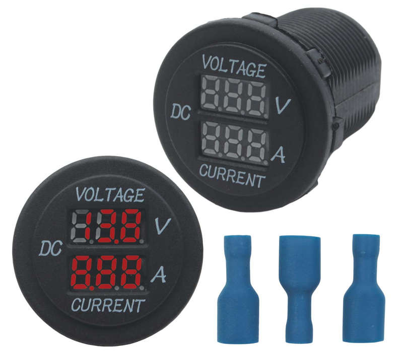 Voltage and Amp Guage - Red Words