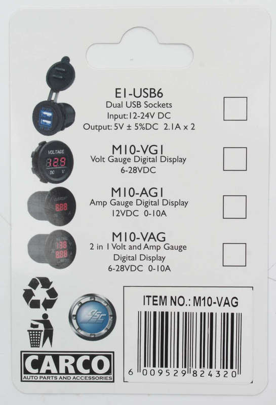Voltage and Amp Guage - Red Words