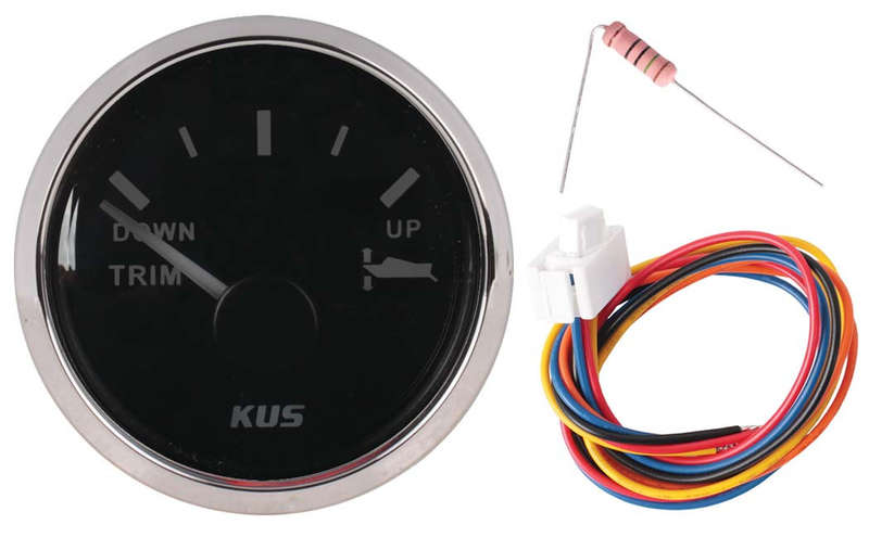 Kus Trim Gauge - 52mm - Black Face with Silver Bezel