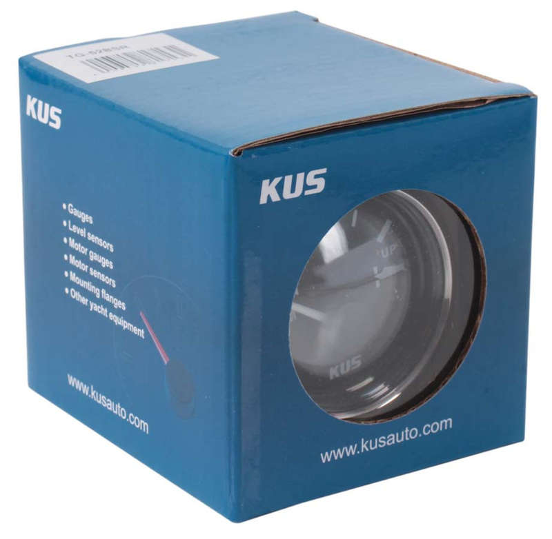 Kus Trim Gauge - 52mm - Black Face with Silver Bezel