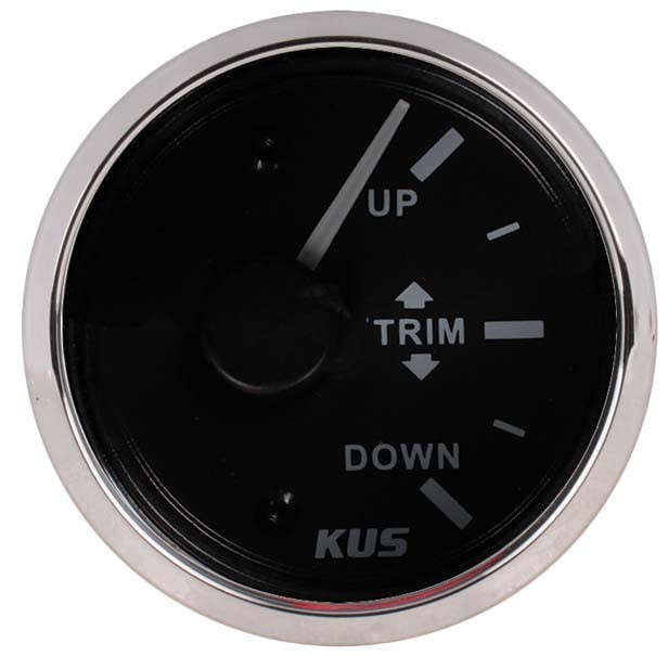 Kus Trim Gauge - 52mm - Black Face with Silver Bezel