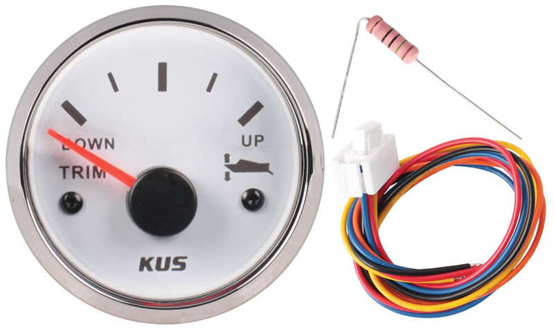 Kus Trim Gauge - 52mm - White Face with Silver Bezel