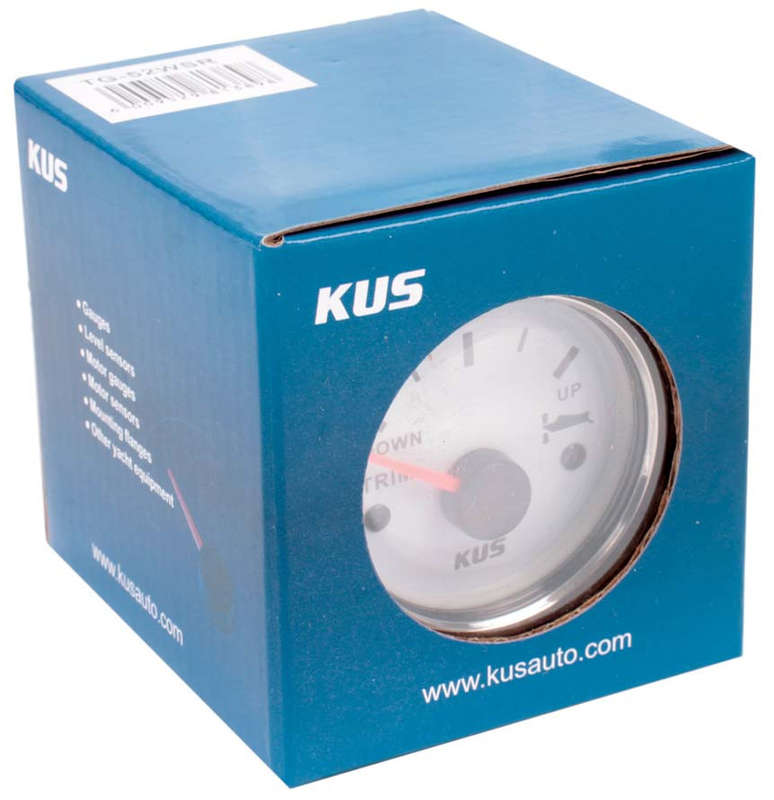 Kus Trim Gauge - 52mm - White Face with Silver Bezel