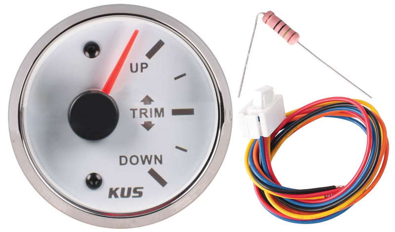 Kus Trim Gauge - 52mm - White Face with Silver Bezel