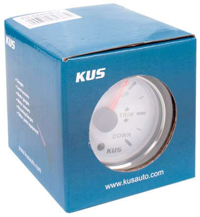 Kus Trim Gauge - 52mm - White Face with Silver Bezel