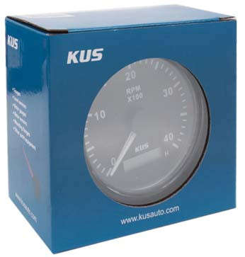 Tachometer 4000 RPM - 85mm - Black