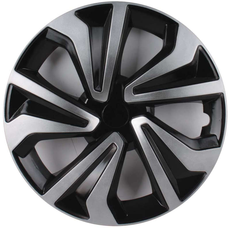 14" Silver / Black Wheel Cover Set