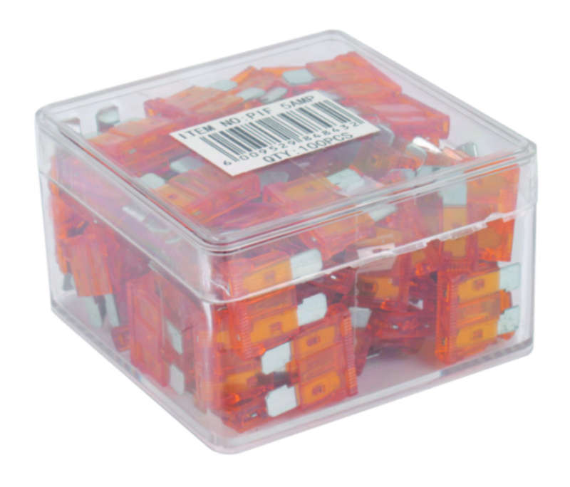 Plug In Fuse - Standard - 5 Amp - 100 Pieces