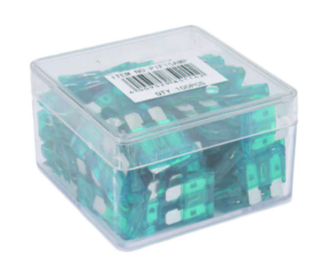 Plug In Fuse  - Standard - 15 Amp - 100 Pieces